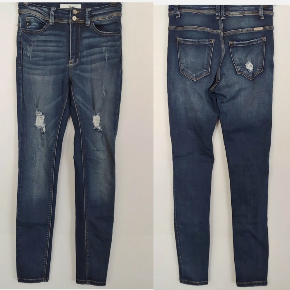 Kancan Size 25 Estillo Skinny Distressed Jeans